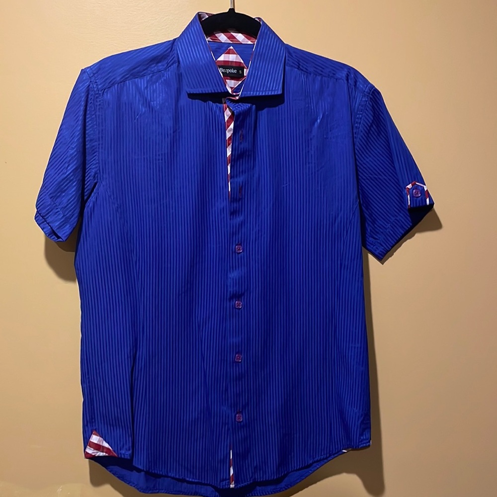 Bespoke Men’s Short Sleeve Button Down Shirt Size Small